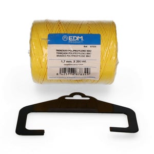 Cuerda de tendedero de PVC con núcleo de polipropileno 20 m x 3 mm amarilla  - Cablematic