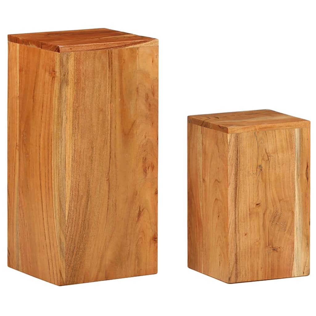 vidaXL Tavolino laterale da esterno ed interno a due livelli in legno di acacia 