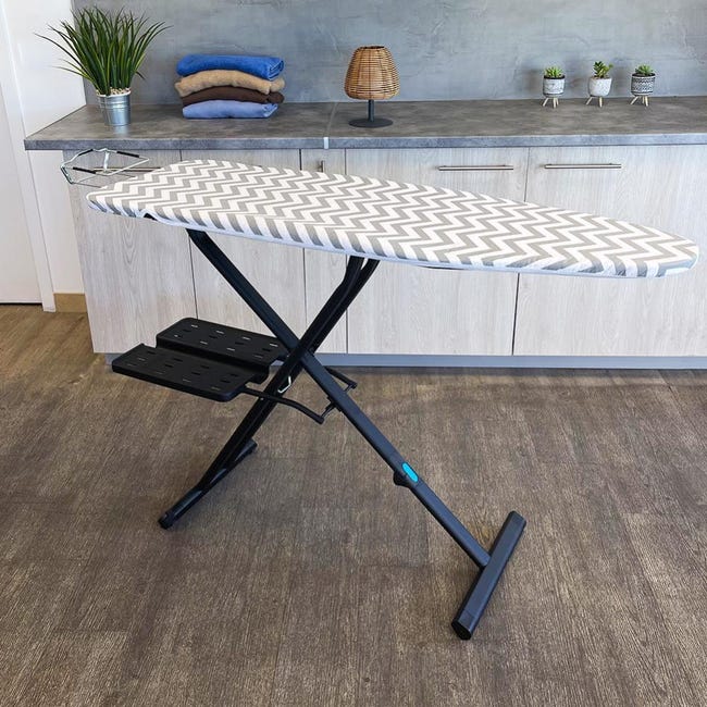 Table à repasser pliable CLEVER Noir Aluminium 137x45cm