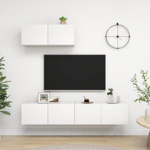 Aparador para TV alto brillo blanco 140x40,3x34,7 cm - referencia Mqm-243043