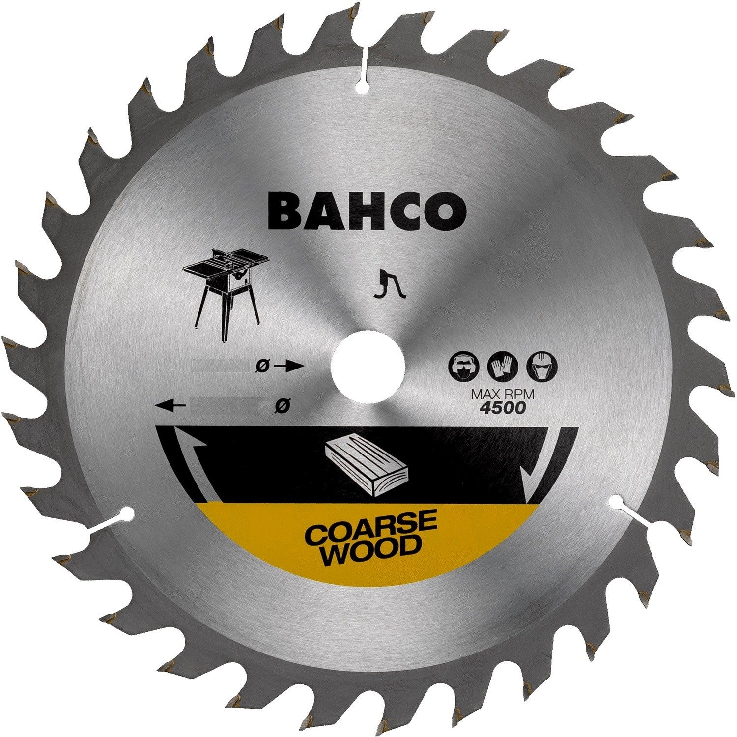 Bahco Lame de scie circulaire 400x30/25 40 dents pour le bois avec scies de chantier 