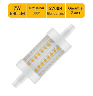 Lampadina LED R7s 6W 600Lm 4200ºK 78mm 40.000H [CA-R7S-78-6W-W]