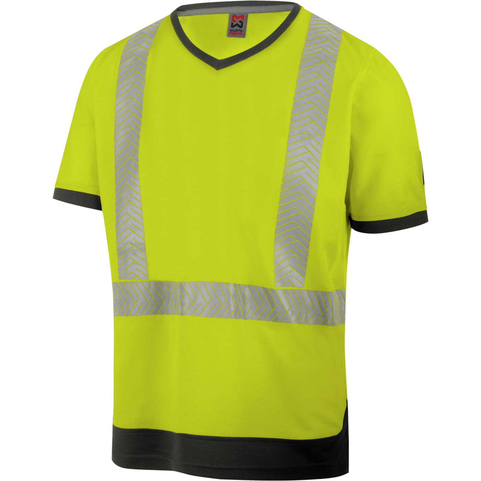 Veste Polaire Haute Visibilité Würth MODYF FLUO ONE - Jaune/bleu Marine - Norme EN 20471 Classe 1 - Pour Travail En Extérieur, Sécurité