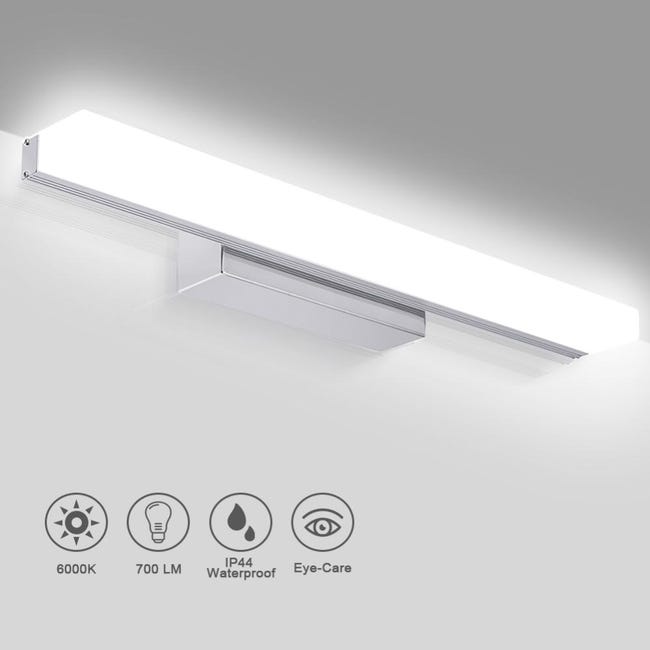 Lampada da parete a LED per bagno, specchi, dipinti, murali, trucco, ecc. Tonalità luce neutra 15W 4000K. stile moderno e semplice. 78 cm IP44 | Leroy Merlin Lampada da parete a LED per bagno, specchi, dipinti, murali, trucco, ecc. Tonalità luce neutra 15W 4000K. stile moderno e semplice. 78 cm IP44 | Leroy Merlin