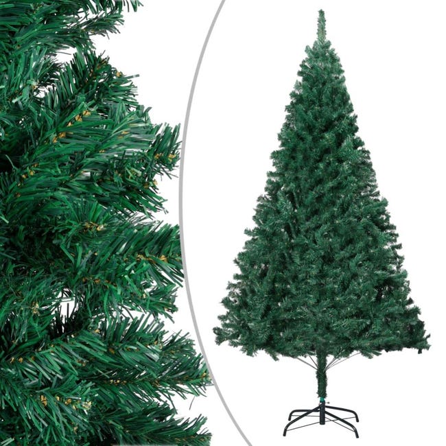 Árbol de Navidad estrecho LED y nieve flocado PVC verde 240 cm | Leroy  Merlin