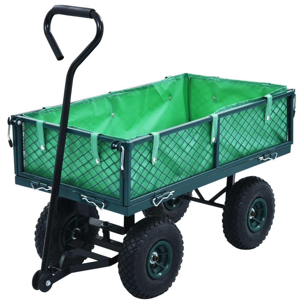 VidaXL Carrello a Mano da Giardino Verde 250 kg