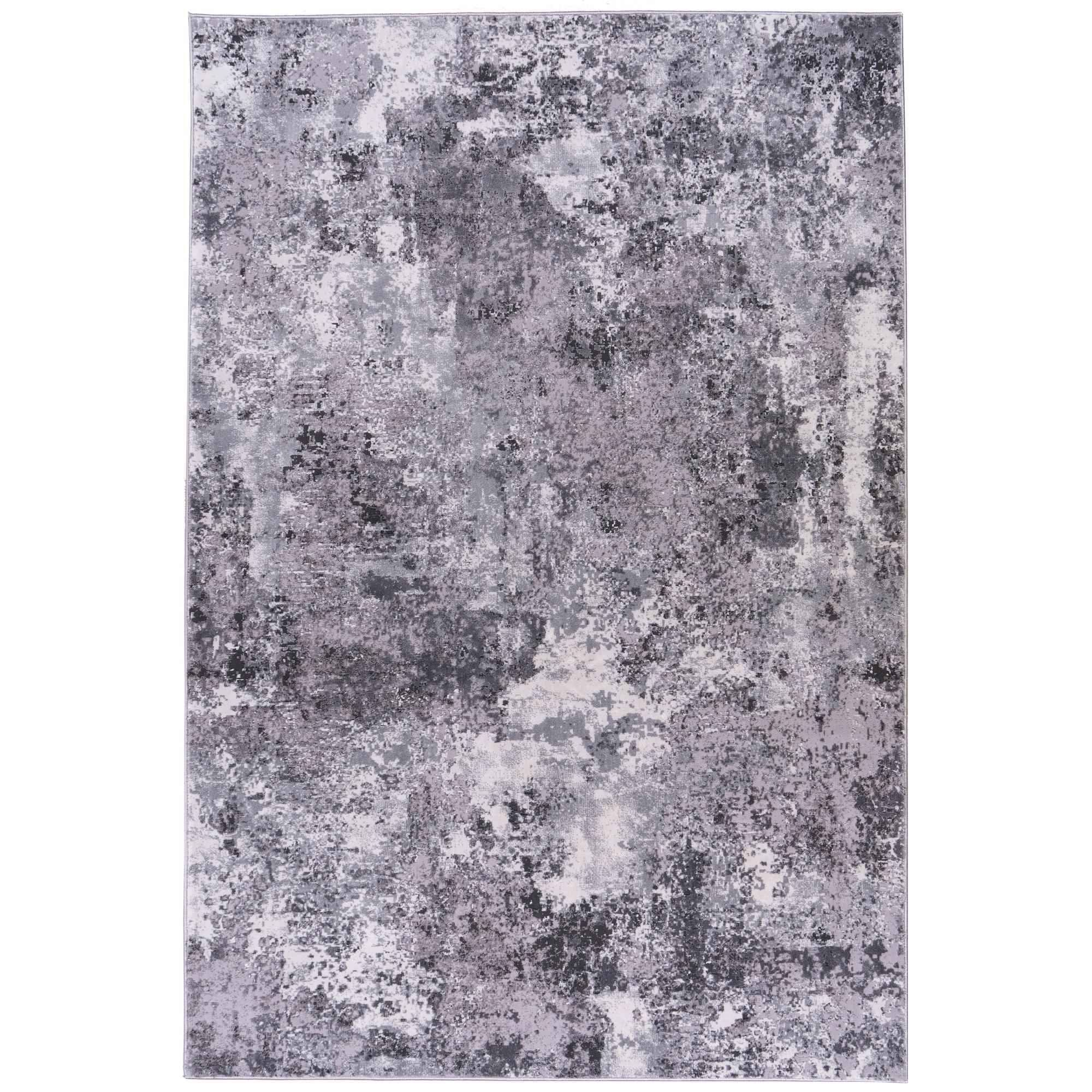 SIGNATURE - Tapis Abstrait &ldquo;Roche&rdquo; Gris 160 x 230 cm | Leroy Merlin