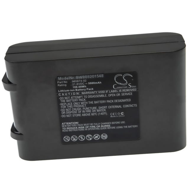 Vhbw batterie compatible avec Dyson V6 Absolute aspirateur Home Cleaner  (5000mAh, 21,6V, Li-Ion)