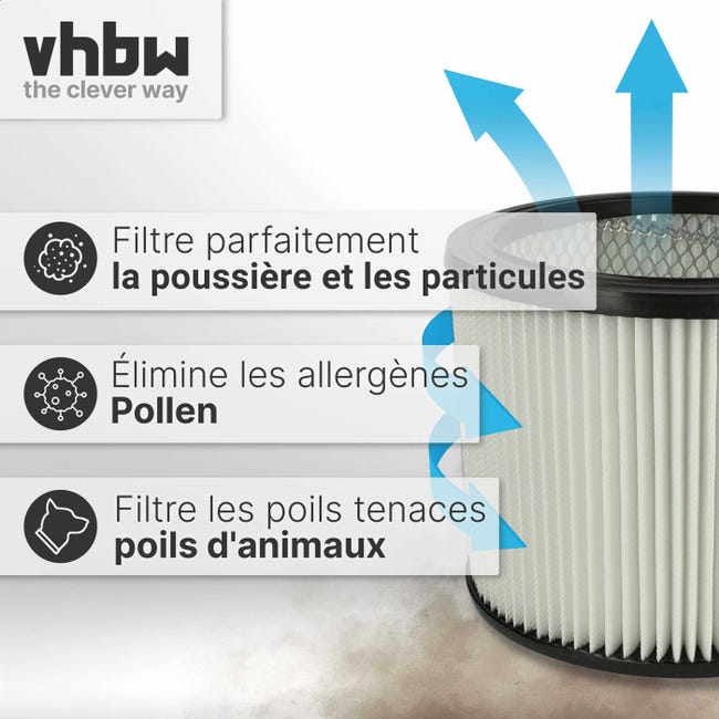 Vhbw Filtre à cartouche compatible avec Arebos aspirateur