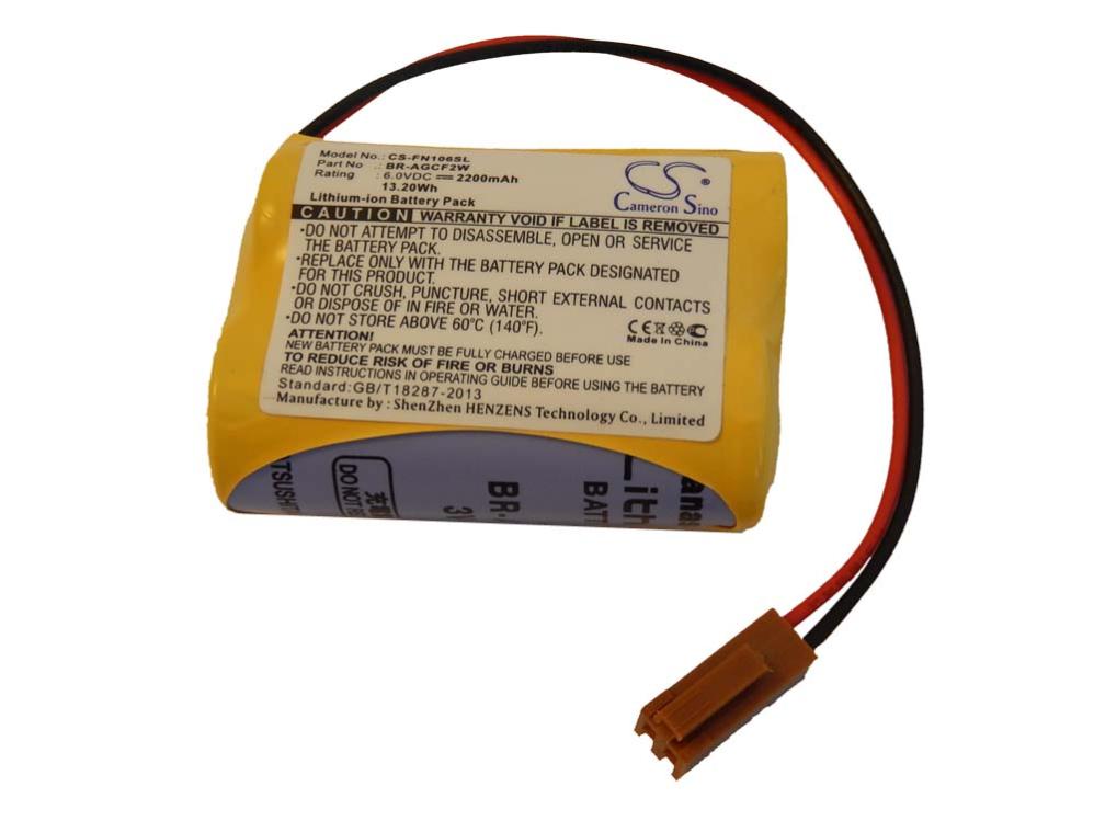 Pile GE/Fanuc BR-AGCF2W Remplacement - 6V 2200mAh Li-MnO2 Pour Automates Programmable