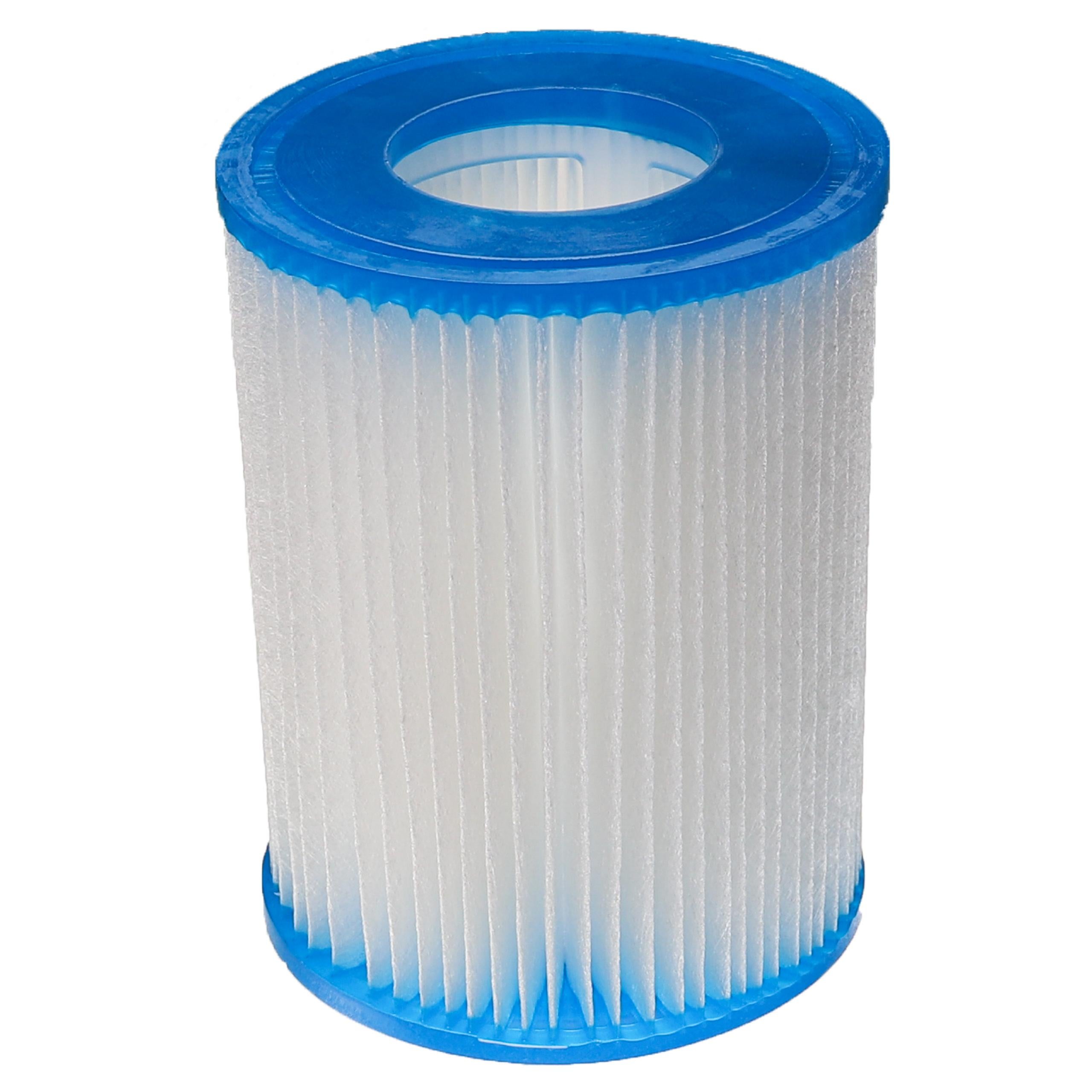 Vhbw 5x Cartouche filtrante compatible avec Bestway Flowclear 58381 (1,249  l/h) piscine pompe de filtration - Filtre à eau, blanc / bleu
