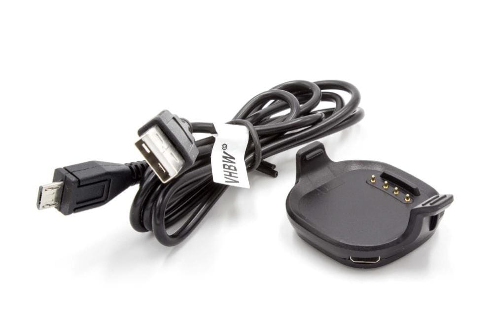 vhbw Station de chargement Chargeur avec c ble Micro USB pour Garmin Forerunner 10 rose blanc 4 01 x 5 22 x 1 57 cm