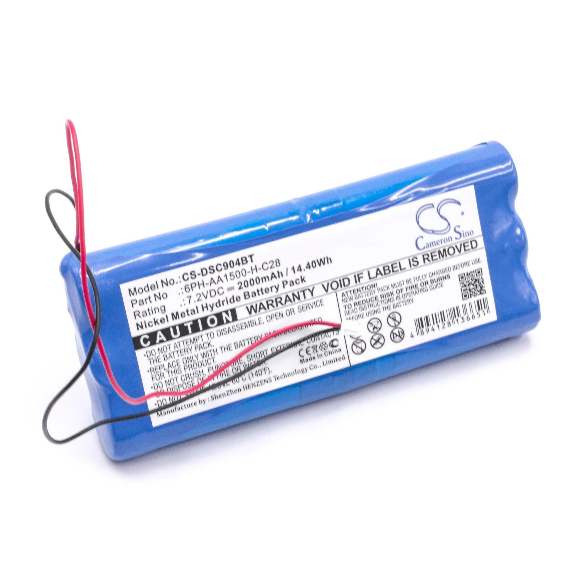 Vhbw NiMH batterie 2000mAh (7.2V) pour alarme maison alarme contrôle