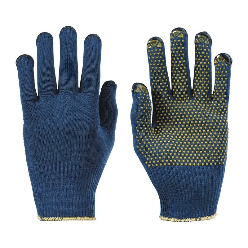 FUZZIO® 12 paires de gants de travail EN388 enduits avec clip pour gants M|8, Rouge 