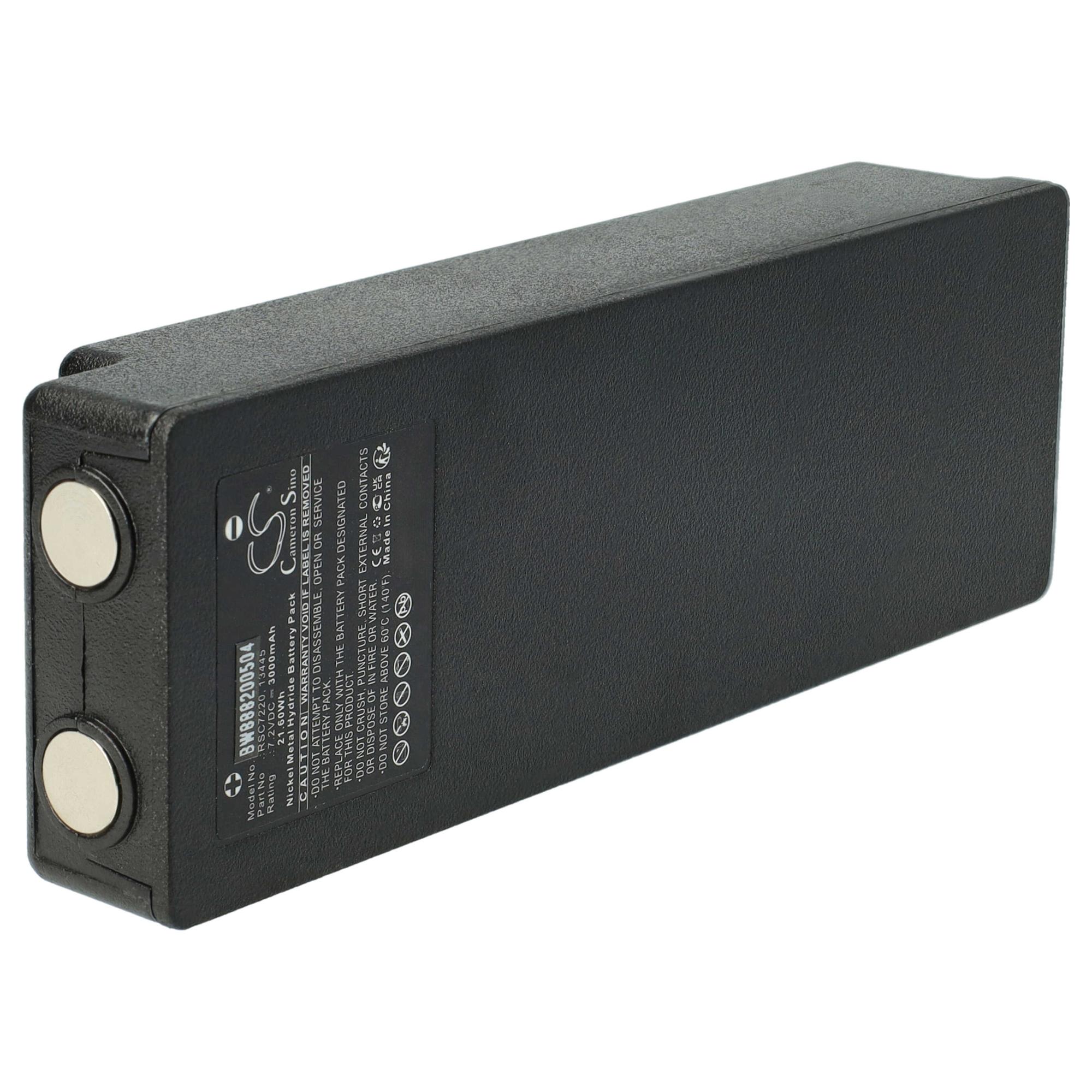 Batterie Rechargeable 7.2V 2000mAh NiMH Pour Télécommande Palfinger / Scanreco - Compatible EEA2512, RC400, Etc.