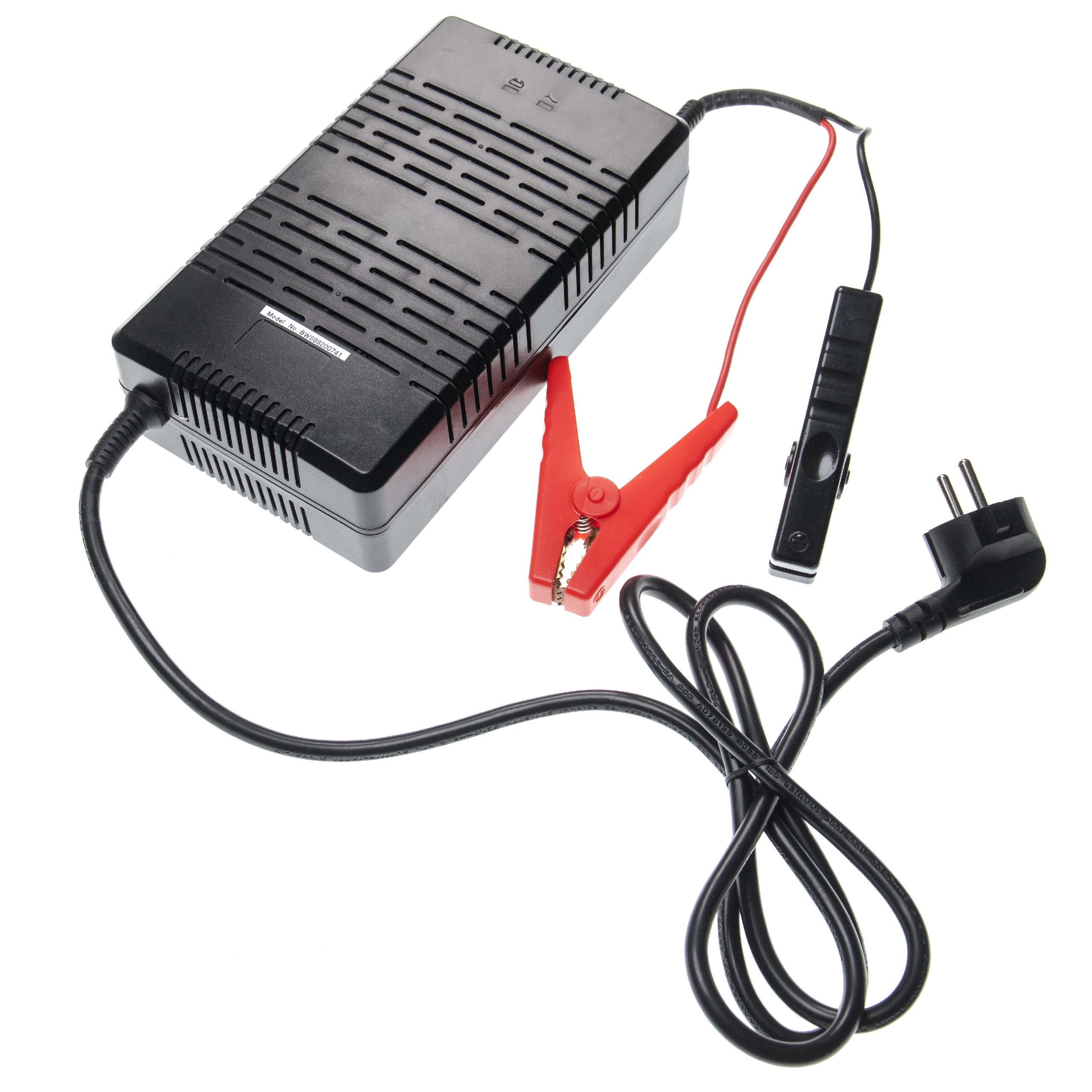 Vhbw chargeur pour batterie de caravane (LiFePO4, 12.8V) chargeur de  batterie avec bornes + affichage LED (AC 100-240V, 5.5A, DC 14.6V, 30A)