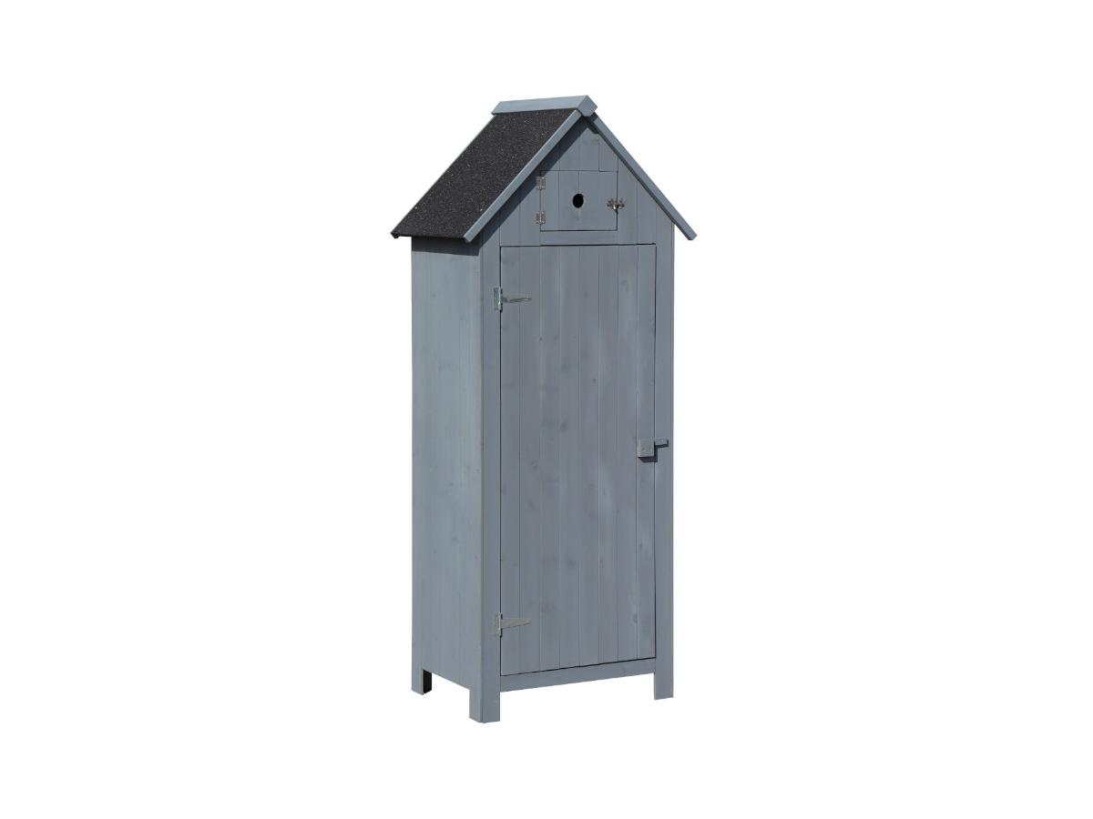 Armoire de jardin en bois SINDI Gris Leroy Merlin