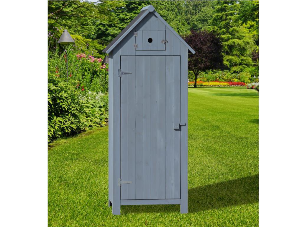 Armoire de jardin en bois SINDI Gris Leroy Merlin