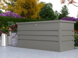 Coffre de jardin en métal 285l gris aluminium DALLAS