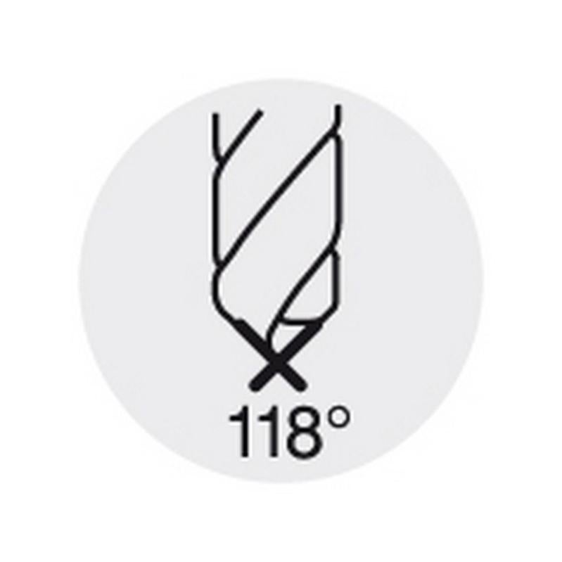 Foret étagé à queue cylindrique trou débouchant 180°, filetage M4, foret h9 (d1) x fraise h8 (d2) 4,5 x 8,0 mm - 5