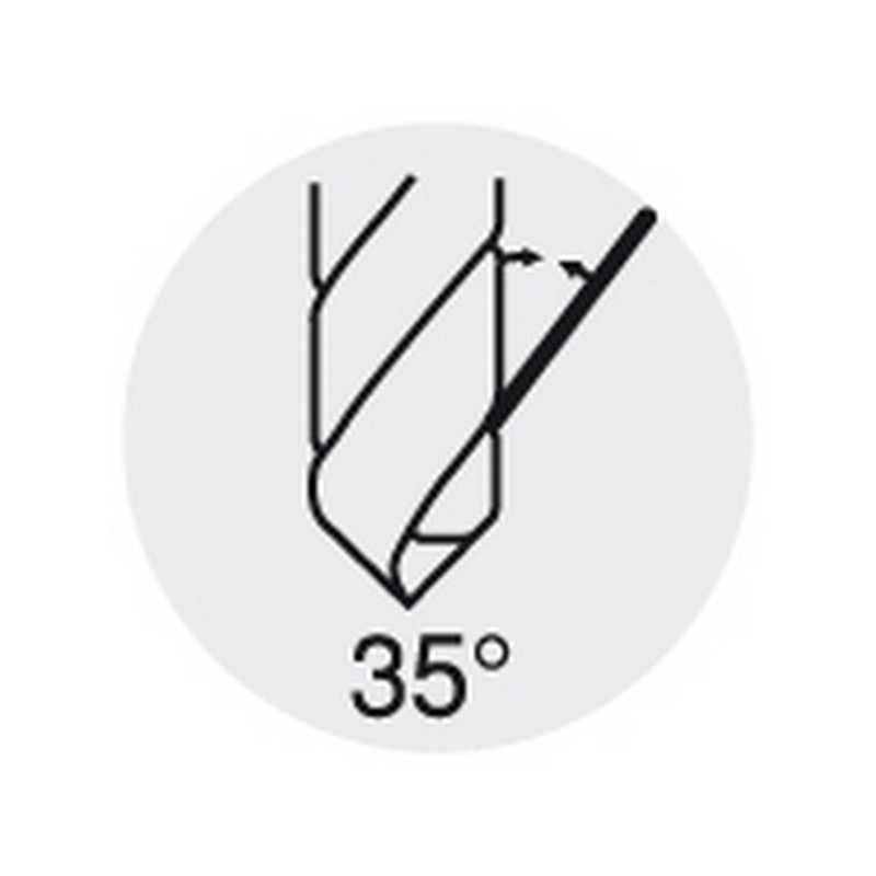 Foret hélicoïdal, FORTE, Ø h8 : 1,60 mm, Long. totale 43 mm, Long. hélice 20 mm - 5