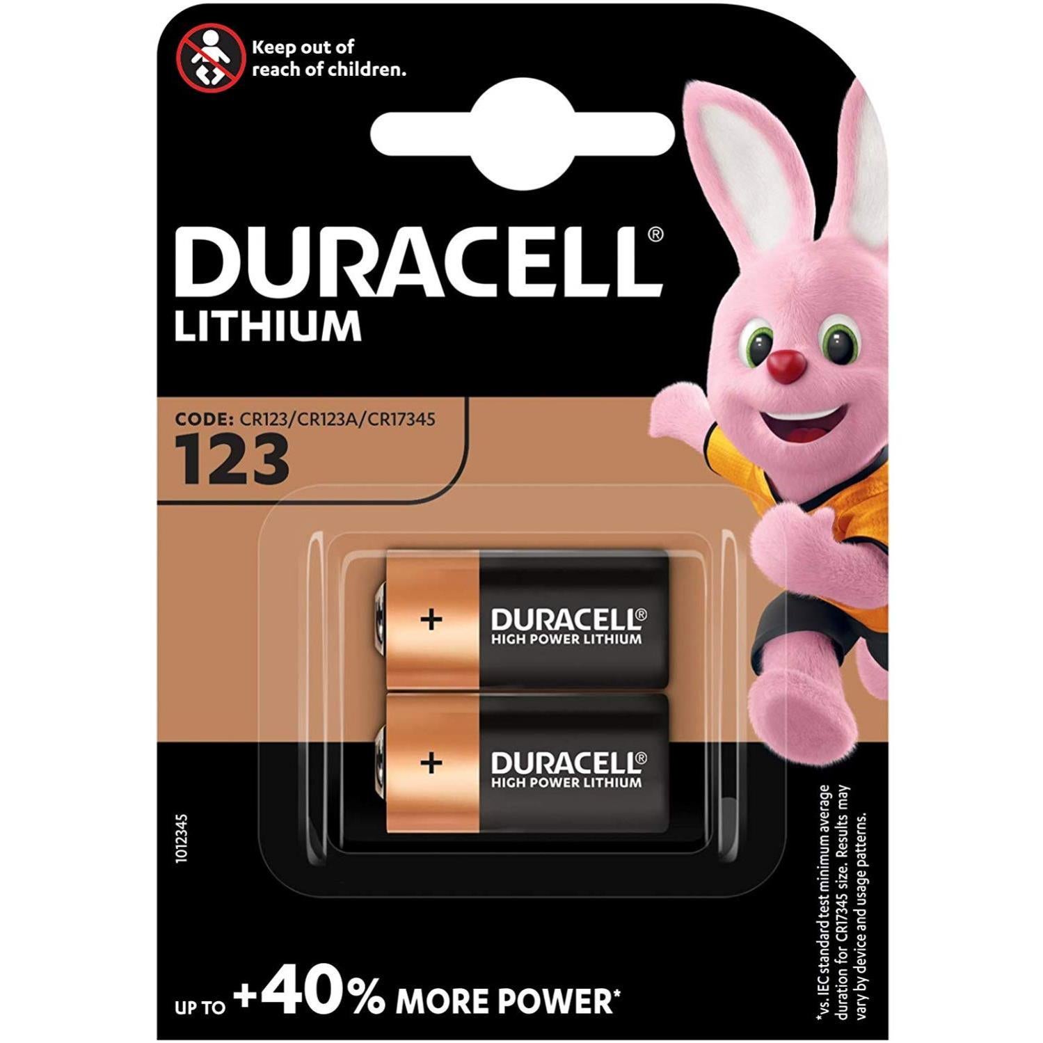 DURACELL Blister de 2 piles photo Lithium 123 A x 5 - 2