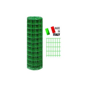 Rete elettrosaldata plastificata verde esaplax maglia mm.50x76 maglia  76,2x50,8 filo ø mm.2,5 est. - cm.150h.