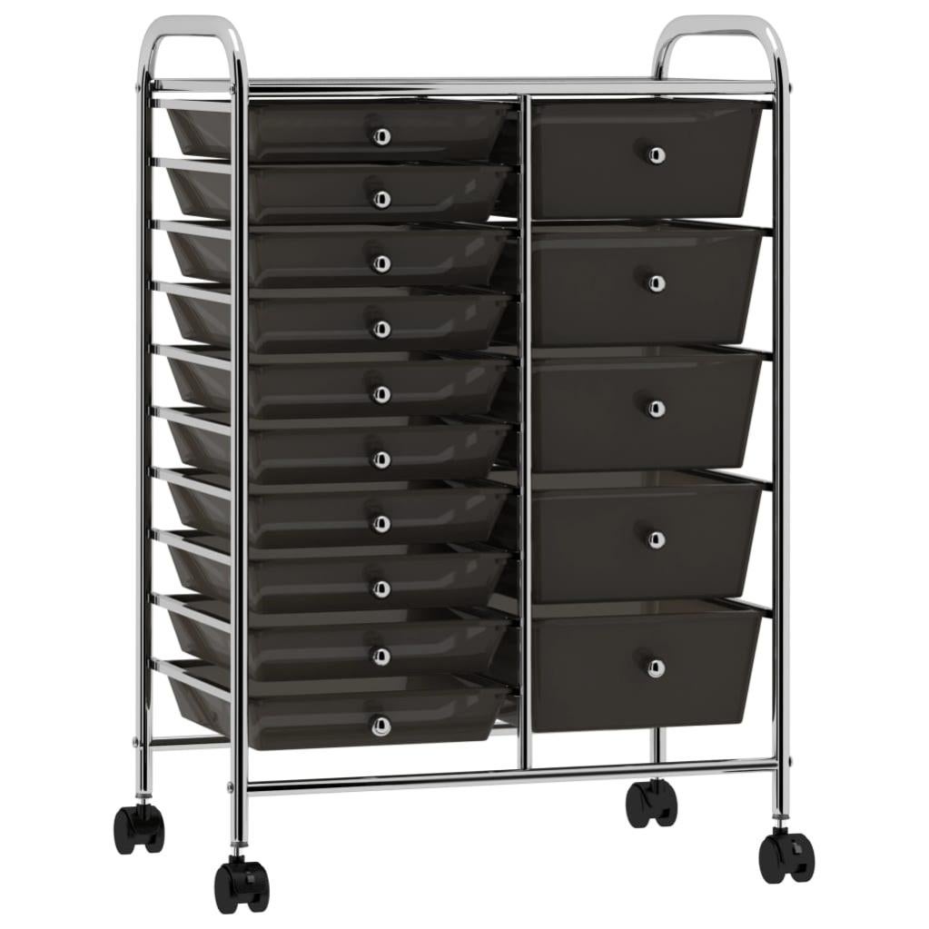 Mondex Torre Portaoggetti 3 Cassetti Rattan 66 Cm | Ruote E Design Effetto Intrecciato