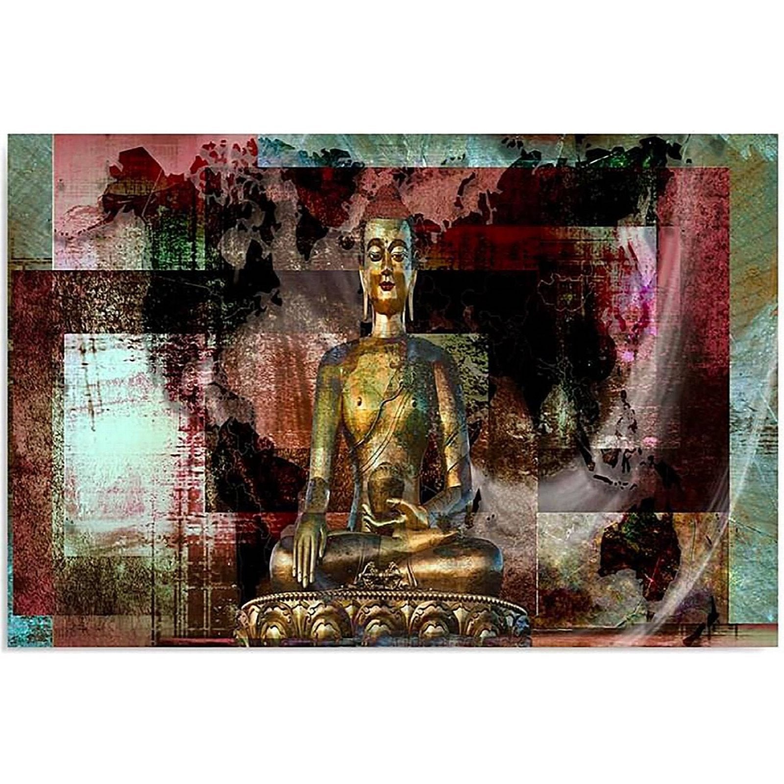 Tableau Aluminium déco zen Illumination Bouddha - Décoration murale