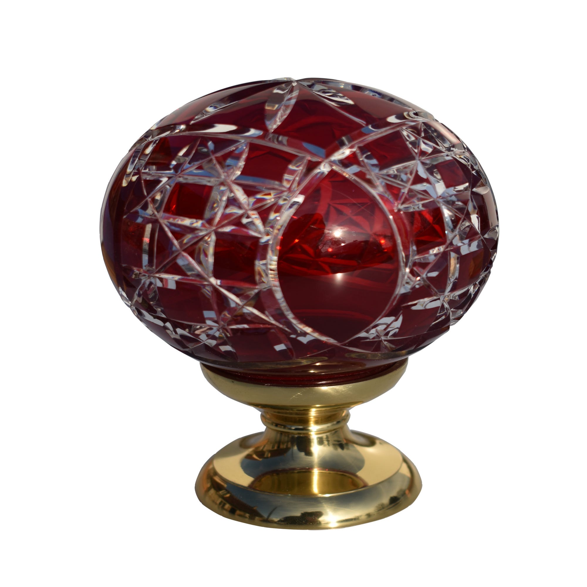 Hisredsun Grande boule de prisme en cristal avec un cordon rouge