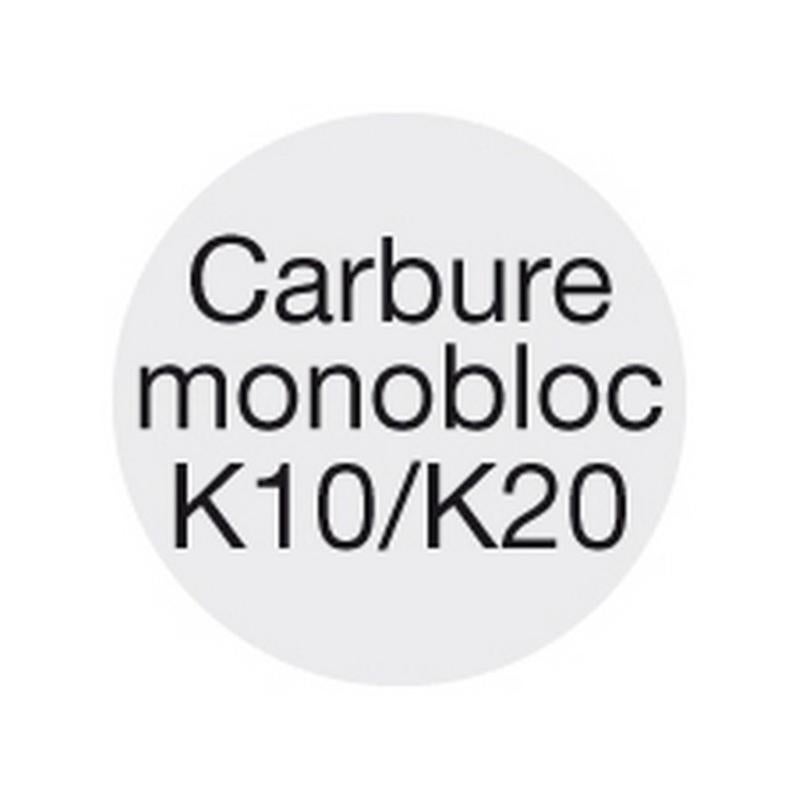 Fraise cylindrique courte, type N, en carbure monobloc, 6535-HB, surface recouverte de TiAIN, Ø d1 - h10 : 2,0 mm, Long. totale l1 50 mm - 4