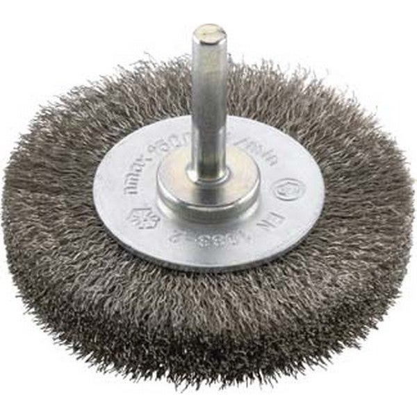 Brosse rouleau WBU Ø 100x100x19,1 mm, alésage, fil d'acier inoxydable Ø  0,20 satineuse