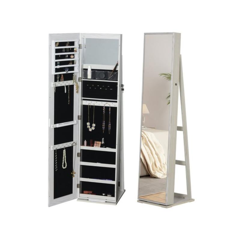 Armoire à bijoux miroir BELLY blanche Leroy Merlin