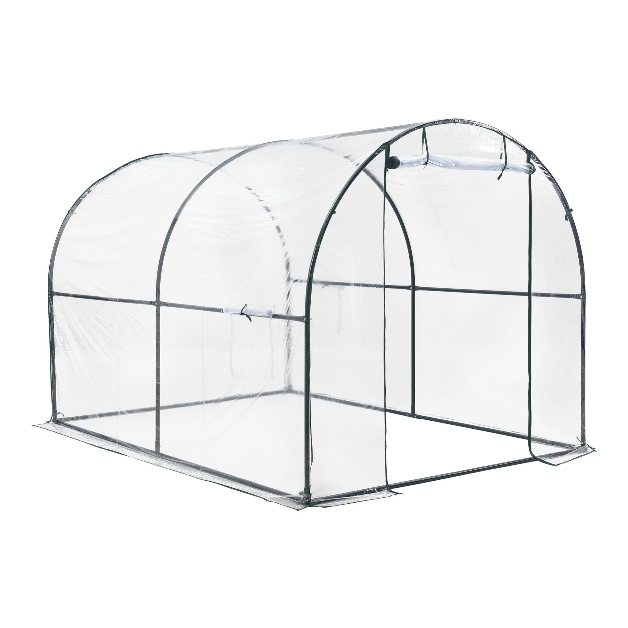 Serre de jardin tunnel Grünwald en acier et PVC 200 x 300 x 190 cm [en