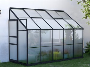 Serre de Jardin en polycarbonate de 15 m² avec embase - Vert - OXALIS