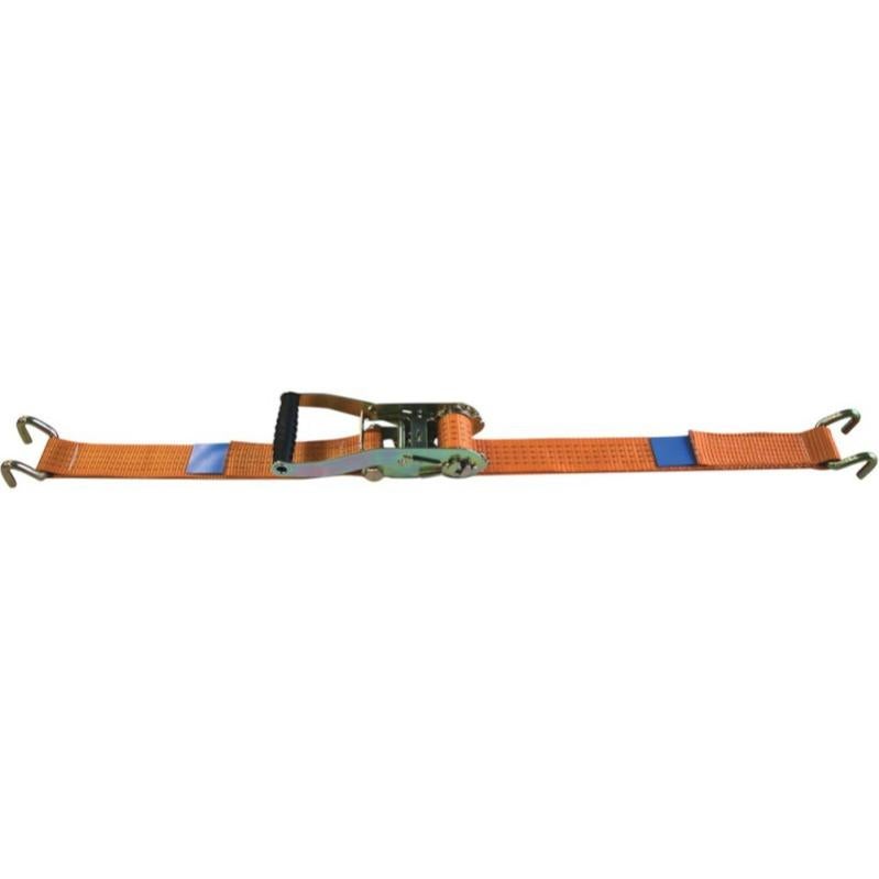 Lot De 4 Sangles D’arrimage 8 M X 4000 Kg – Largeur 50 Mm, Cliquet Et Crochet – Certifié TÜV/GS – Polyester Renforcé - 4