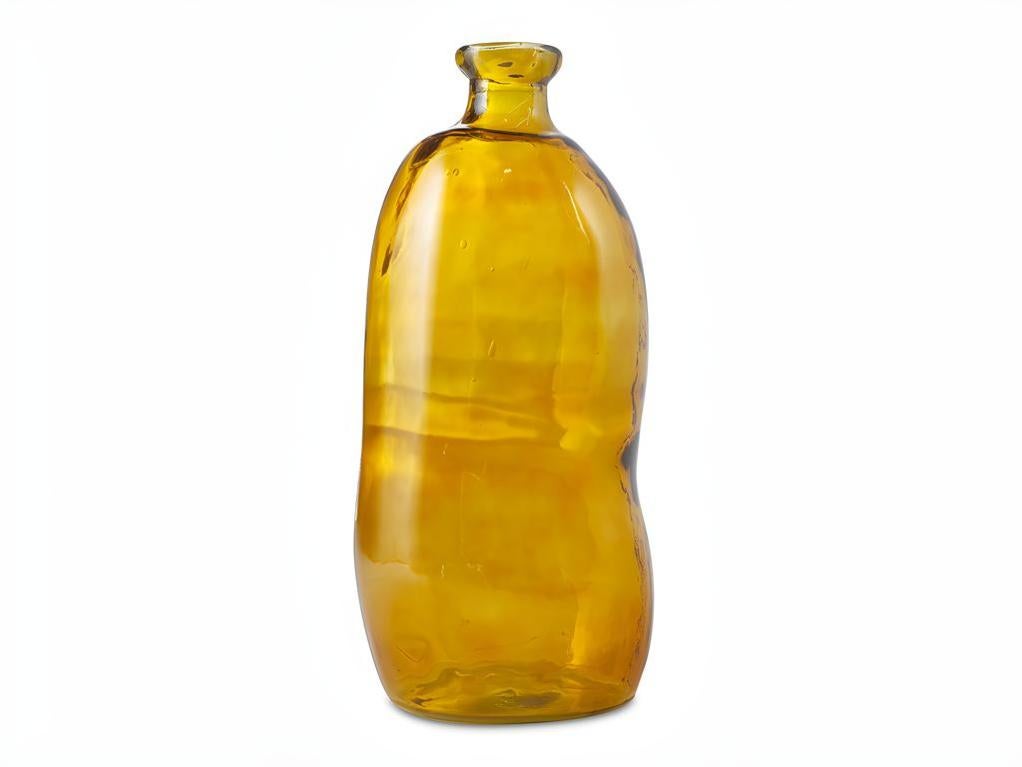 Vase DameJeanne en verre recyclé VISMA H. 73 cm Orangé Leroy Merlin