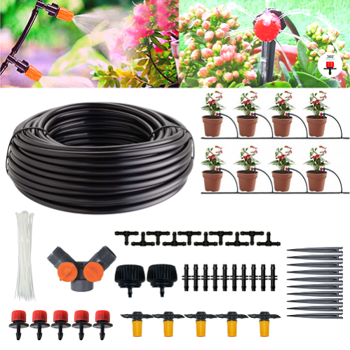 Kit impianto irrigazione a goccia per aiuole e terrazzo Claber 90722