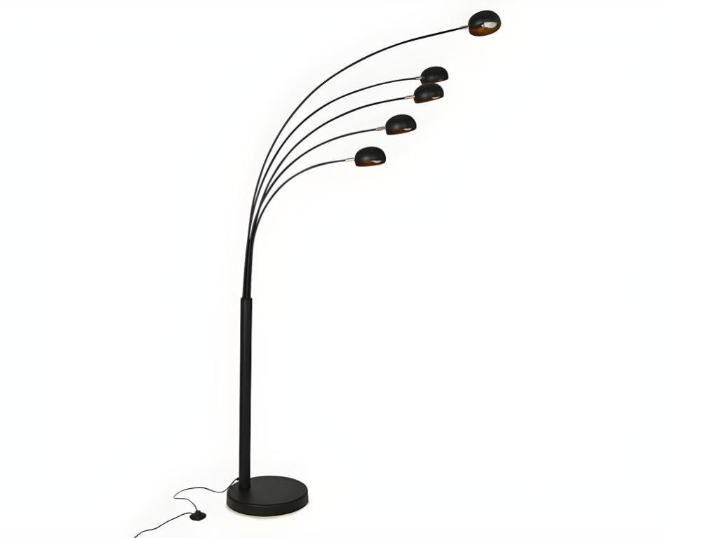 Lampadaire STELLA - 5 lumières - H. 210 cm - Noir et doré | Leroy Merlin