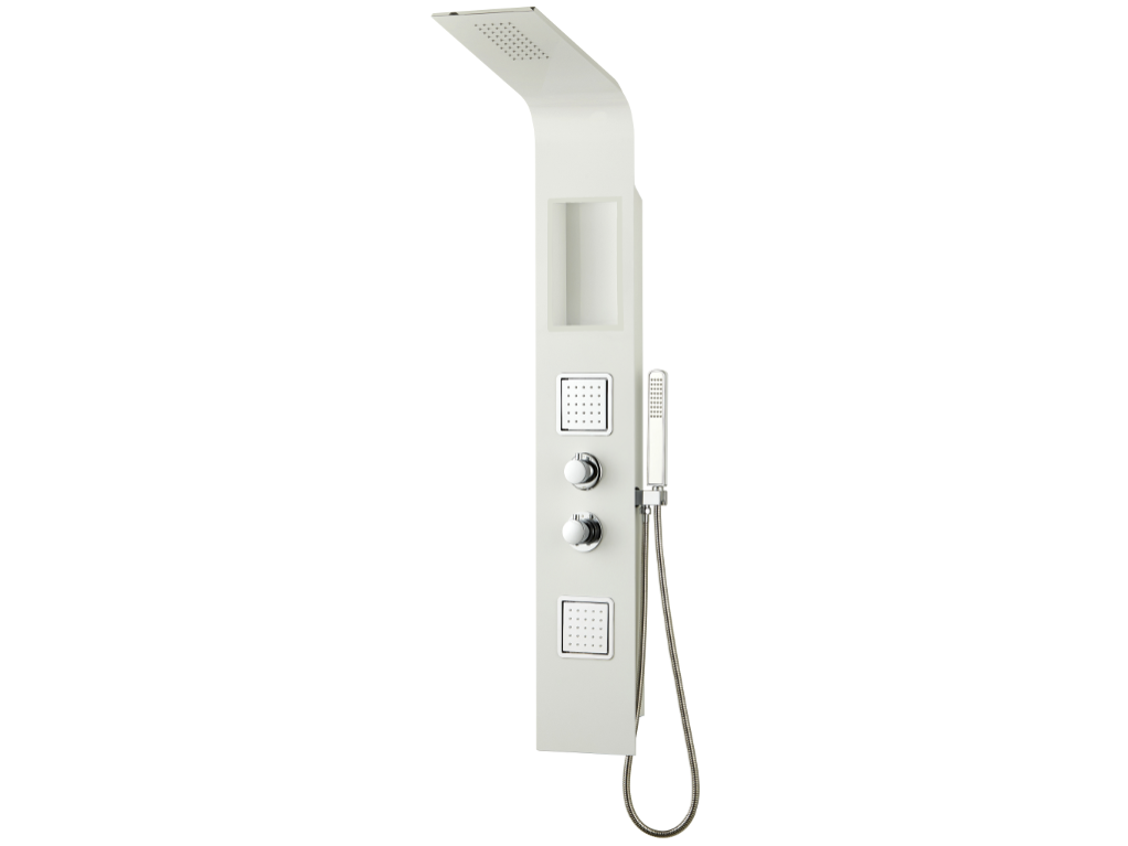 Colonne de douche hydromassante thermostatique AMANDA avec rangement