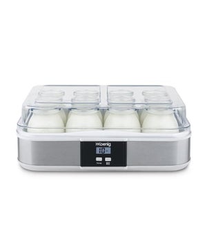 Yogurtera / Máquina para hacer yogures - DURONIC Duronic YM1 Yogurtera con  Temporizador 20W con un bol de 1.5L - Autoapagado - Yogur Natural y Casero,  20 W, Blanco
