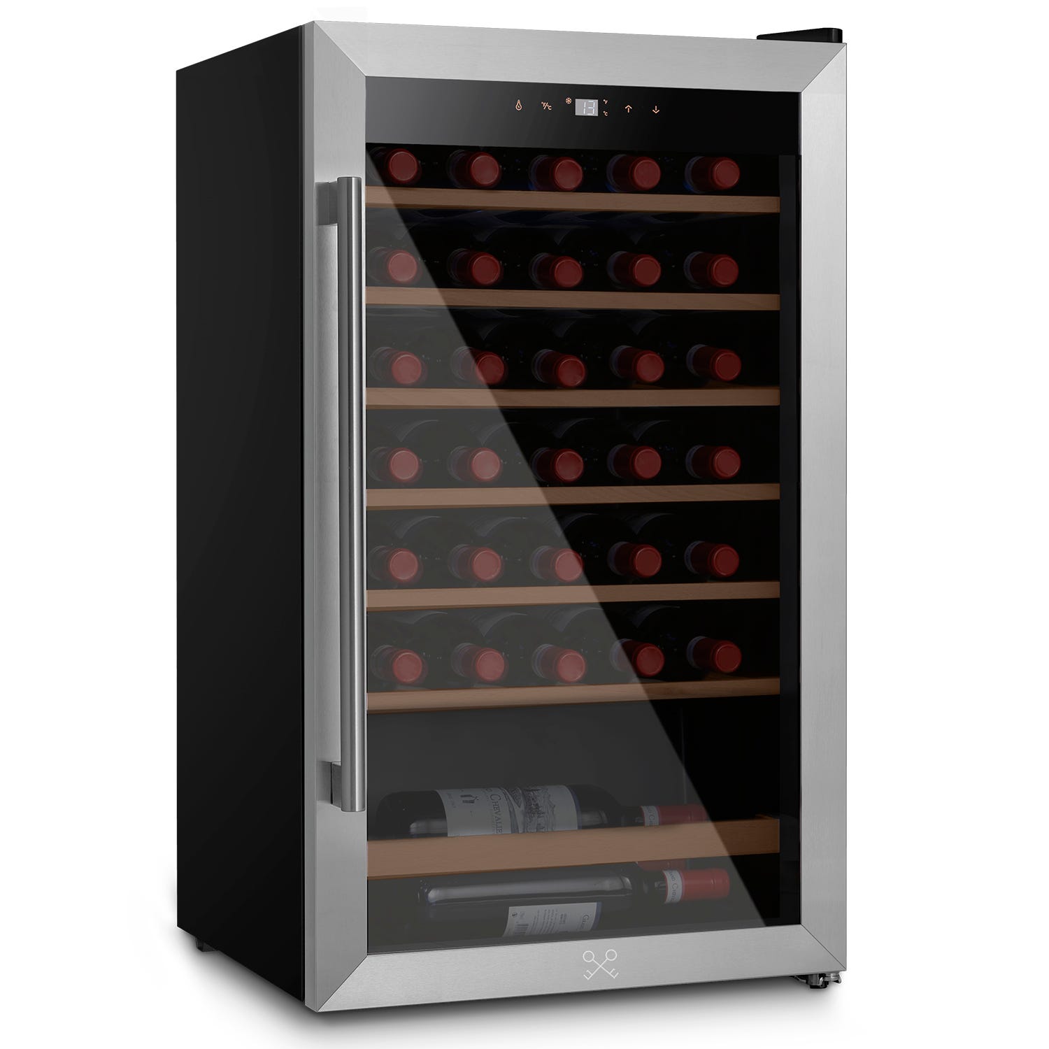 Cavist CAVC36 enfriador de vino Nevera de vino termoeléctrico Independiente  Negro Acero inoxidable 36 botella(s)
