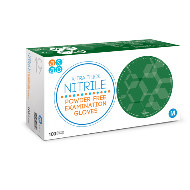 GANT NITRILE NON POUDRE BLEU 4.7gr 240mm BTE DE 100 Taille - S - 6/7 - 3