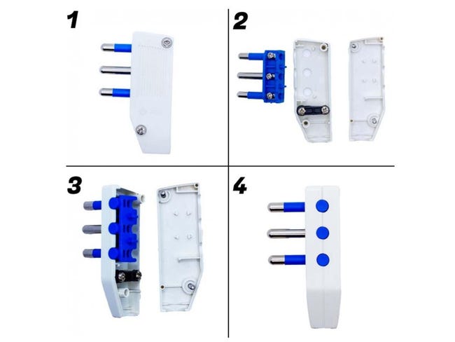 Set Di 4 Adattatori Presa Piatti Salvaspazio - EU To US, Con Testa Girevole 180°, 2 Prese USB + Type-C, Perfetti Per Viaggi