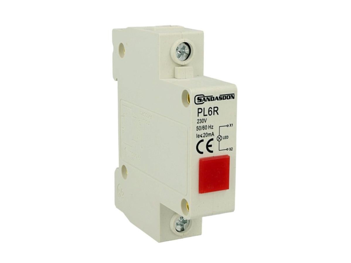 Lampada Spia LED Per Guida DIN JD9 - Indicatore Di Segnale 230V AC/DC, 20 MA, Per Quadri Elettrici, Macchine CNC E Scatole Di Distribuzione