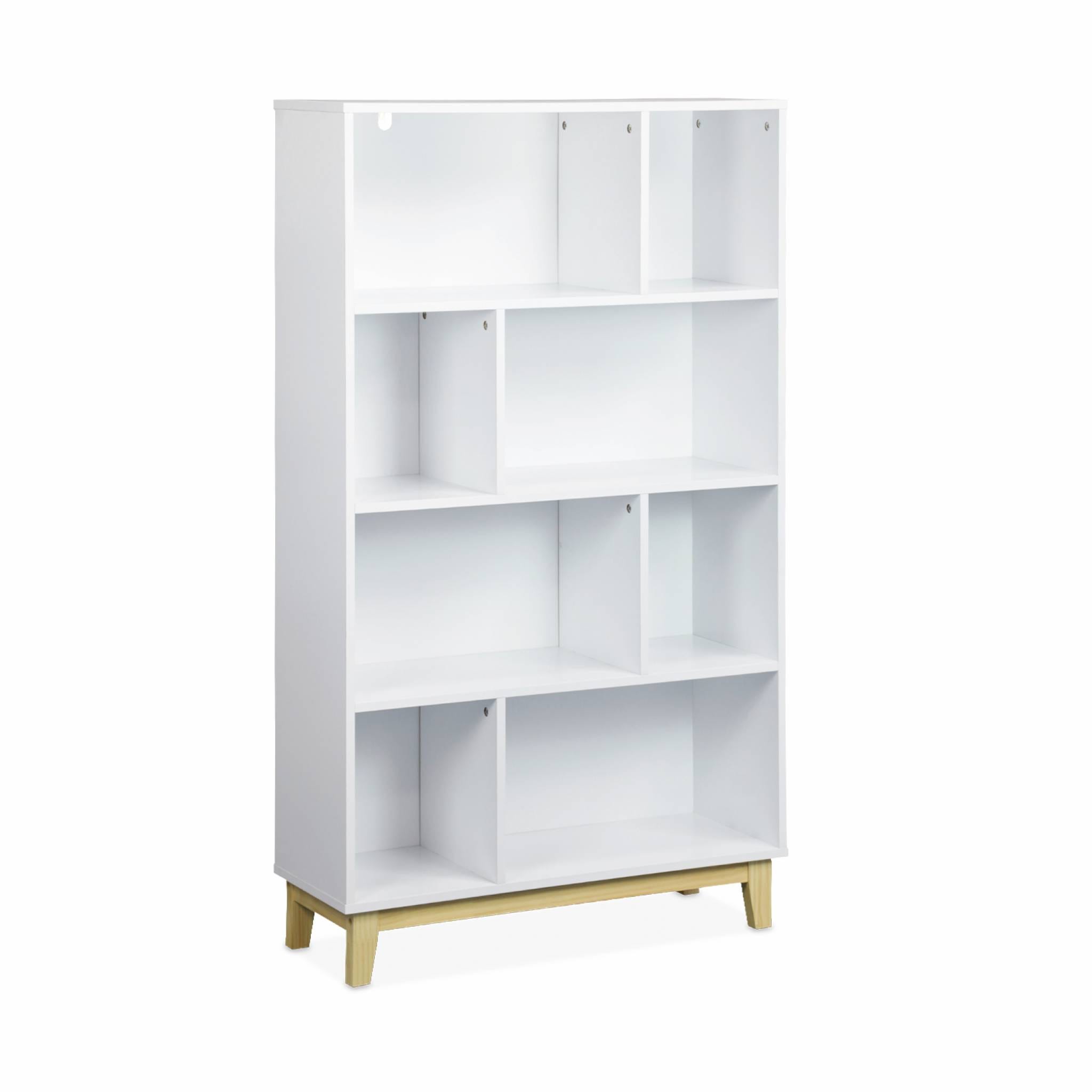 Librería blanca con 4 estantes - Comprar
