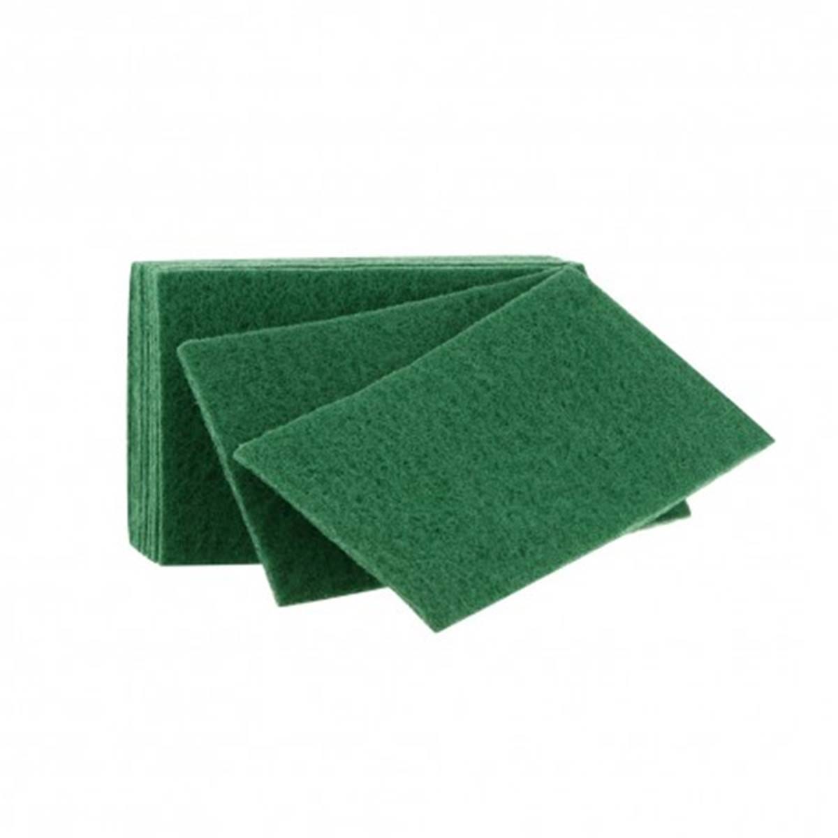 Eponge verte avec tampon abrasif
