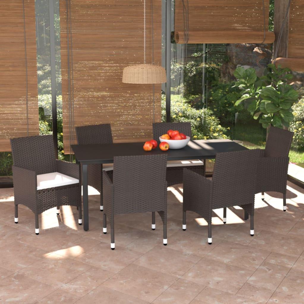 vidaXL Set Divani da Giardino 7 pz con Cuscini in Massello di Acacia