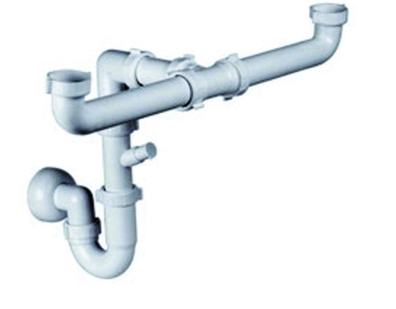 Sifone Plastica 2 Vie Con Pilastro 1-1/4 - Sifone Per Lavelli Da Cucina E Bagno - Foto 8