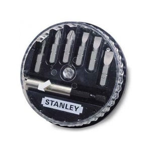 Porte-embout pour visseuse Stanley sta60490-xj coffret boîte compacte 30  vissage de 25 mm avec la présence d'un code couleur + 1 porte-embout,  noir